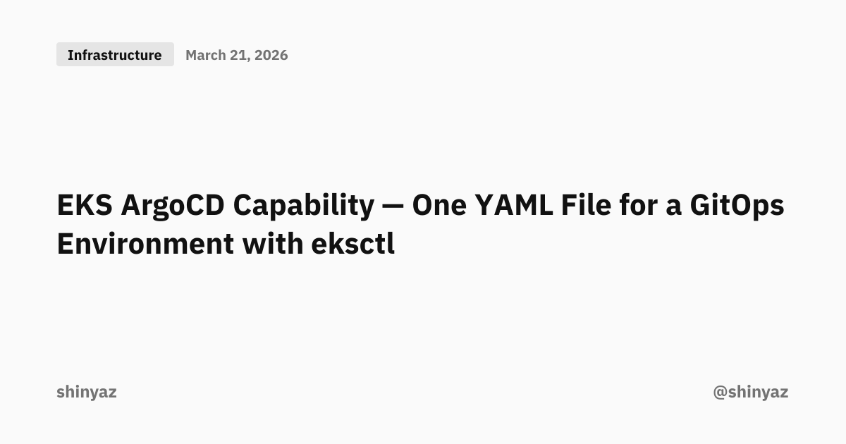 EKS ArgoCD Capability — One YAML File for a GitOps Environment with ...