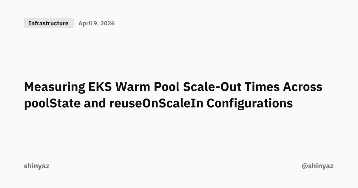 Measuring EKS Warm Pool Scale-Out Times Across poolState and ...